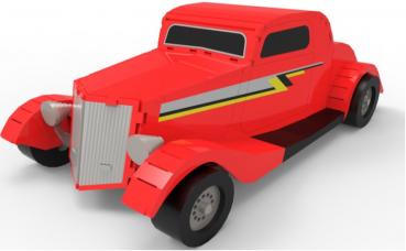 ZZ Top Ford Coupé Hot Road (The Eliminator) als 3D Großmodell - Zeichnung